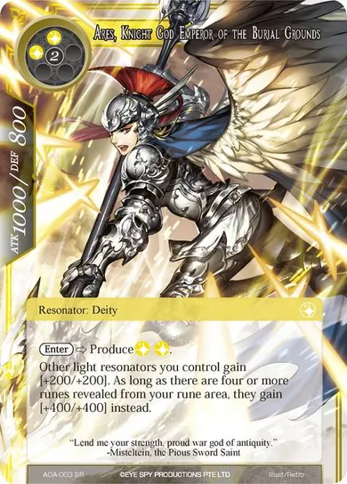 Ares, Knight God Emperor of the Burial Grounds