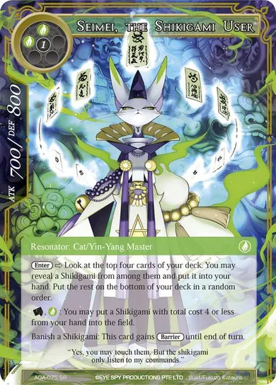 Seimei, the Shikigami User