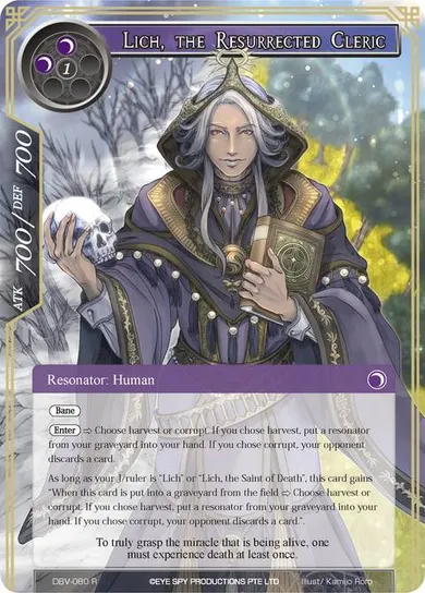 Lich, the Resurrected Cleric