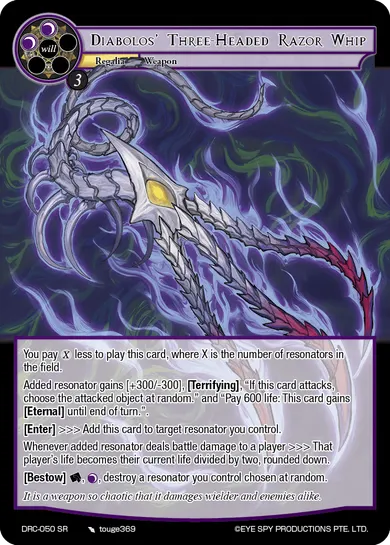 Diabolos' Three-Headed Razor Whip