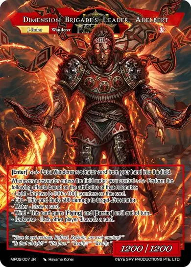Dimension Brigade's Leader, Adelbert