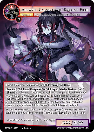 Ashwyn, Calamity of Darkest Fires