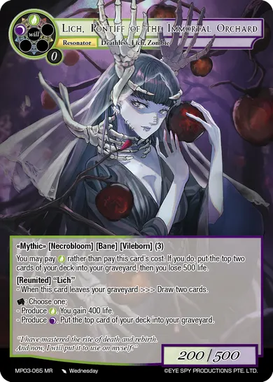 Lich, Pontiff of the Immortal Orchard