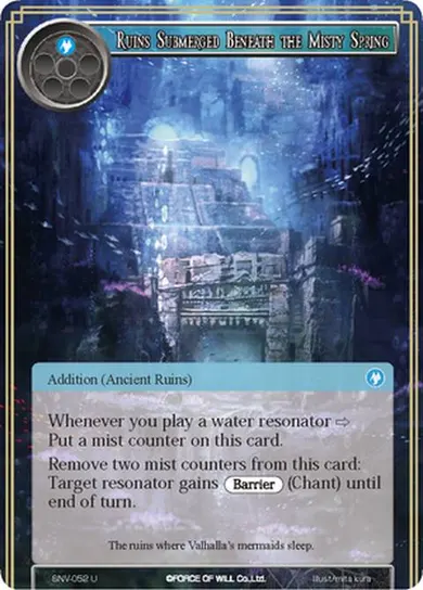 Ruins Submerged Beneath the Misty Spring