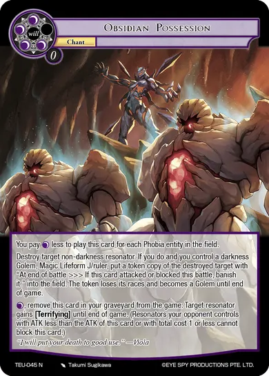 Obsidian Possession