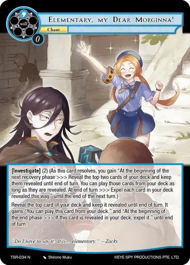 Elementary, my Dear Morginna!