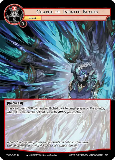 Charge of Infinite Blades